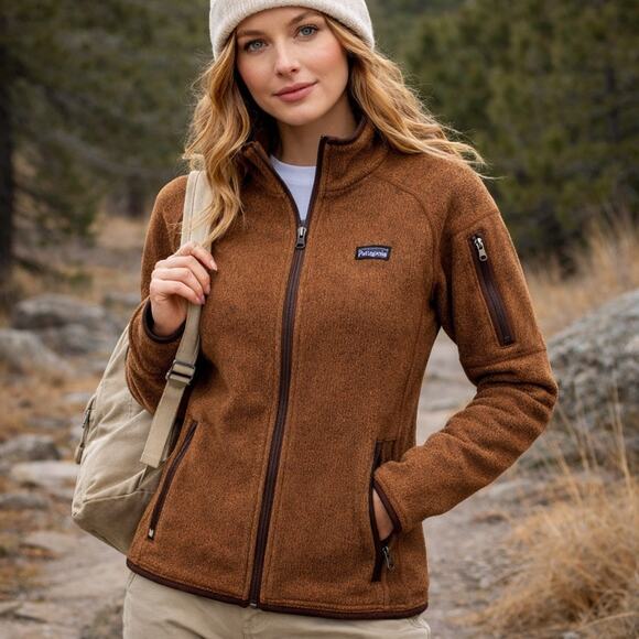 Patagonia Jackets & Blazers - Patagonia Better Sweater Full Zip Fleece Jacket Brown XS Sleeve Pocket Gorpcore